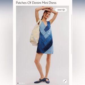 Free People Patches of Denim Mini Dress